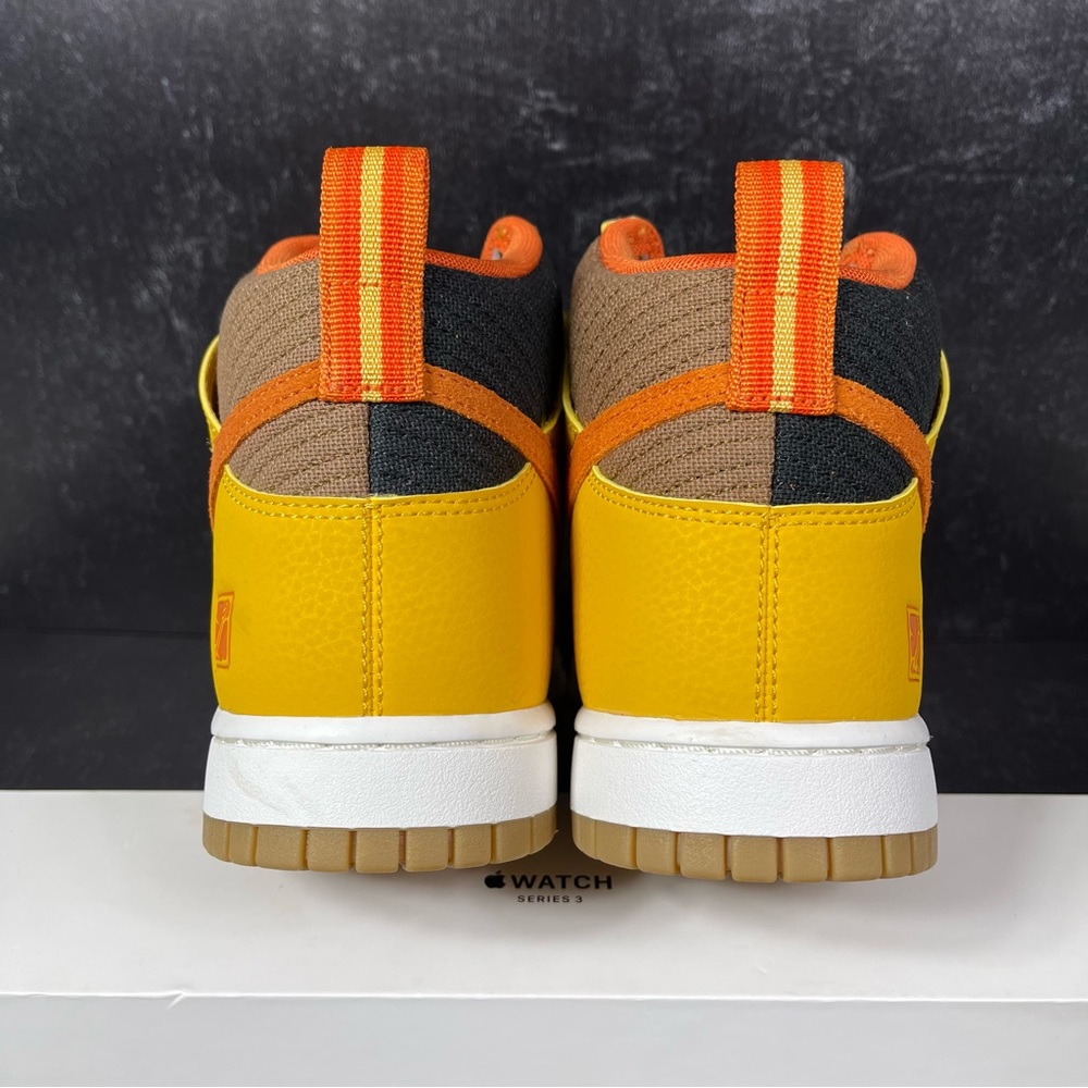 DUNK HIGH PRM SOMOS FAMILIA SHOES SIZE DIA DE MUERTOS GUM SOLE GOLD ORANGE BLACK - Picture 4 of 11